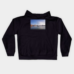 The Sail Bridge, Swansea Marina, Swansea, Wales Kids Hoodie